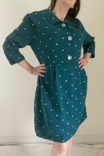 80's Turquoise Polka Dot Dress