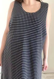 90's Navy Polka Dot Dress Set