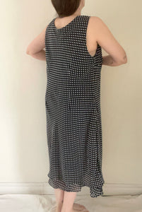 90's Navy Polka Dot Dress Set