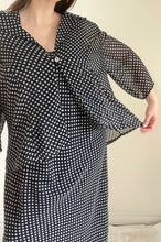 90's Navy Polka Dot Dress Set
