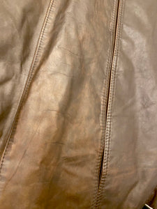 70's Brown Leather Trench