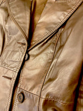 70's Brown Leather Trench