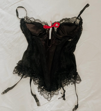 80's Black Lace Corset
