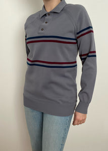 1970's Long Sleeve Striped Collared Shirt