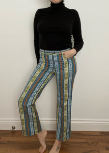 Rare 1970's GWG Patterned Jeans