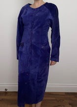 Purple Danier Suede Button Up Dress / Duster