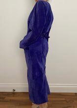 Purple Danier Suede Button Up Dress / Duster