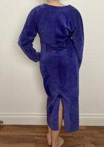 Purple Danier Suede Button Up Dress / Duster