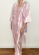 Pink Floral Three Piece Pyjama Set