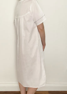 90's Cotton Floral Embroidered Nightgown