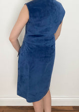 Indigo Suede Button Up Danier Dress