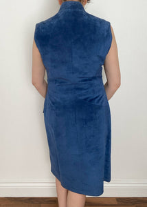 Indigo Suede Button Up Danier Dress