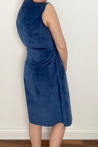 Indigo Suede Button Up Danier Dress