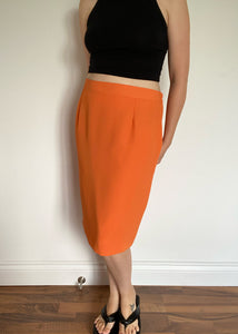 Orange 90's Pencil Skirt