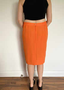 Orange 90's Pencil Skirt