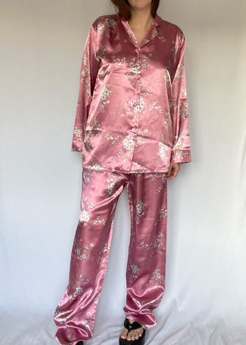 90's Pink Floral Pyjama Set