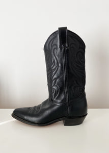 Solid Black Code West Cowboy Boot