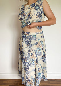 90's Floral 2 PC Tank and Skirt Set