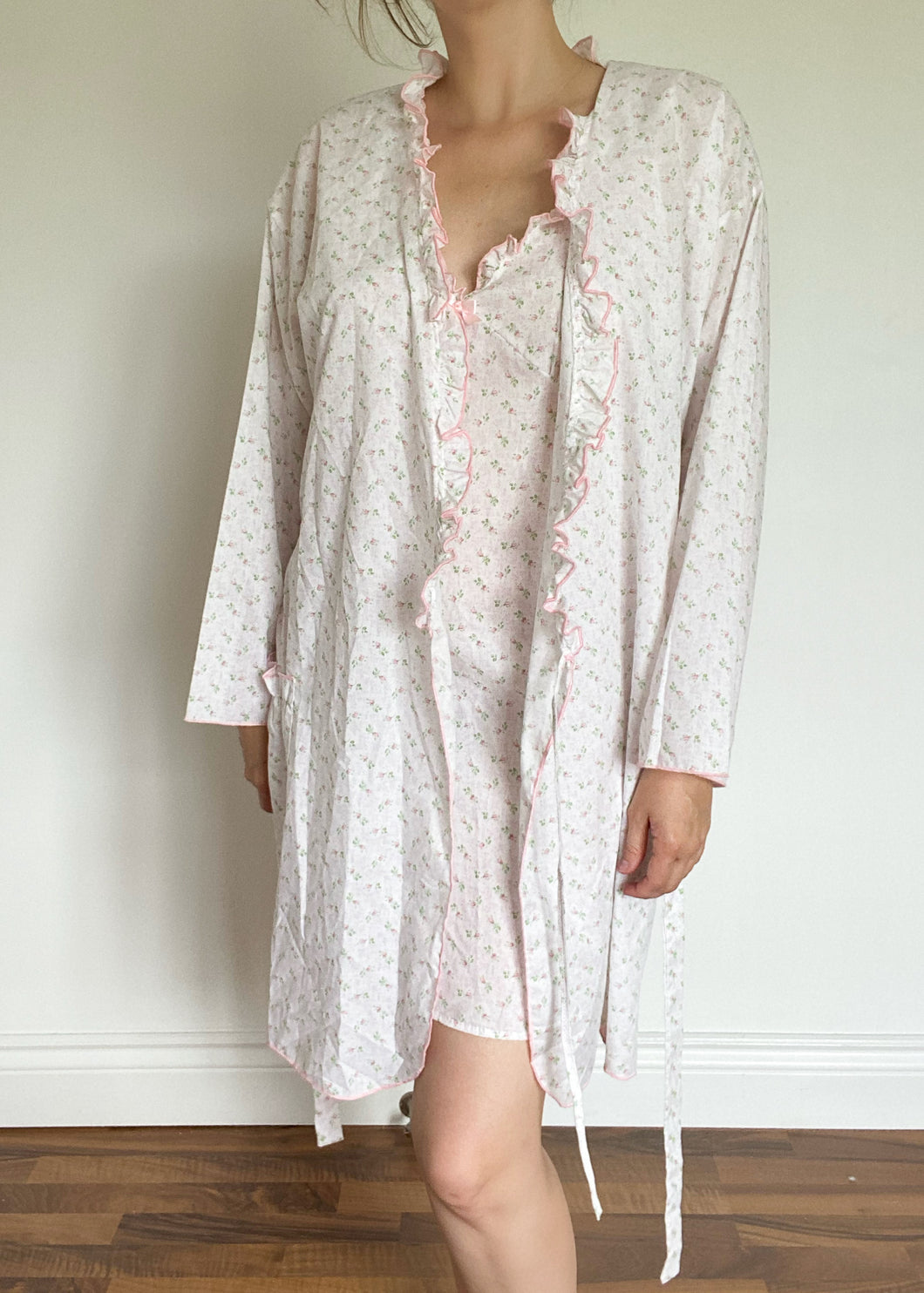 90's Floral Nightgown Set