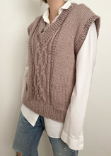Hand Knit Dusty Rose Sweater Vest