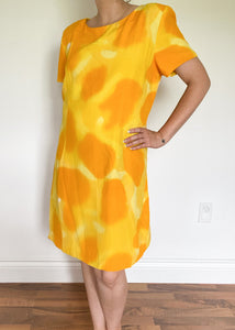 80's Vibrant Yellow Sun Dress