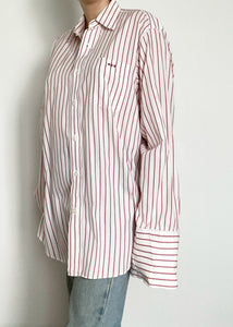 70's Red and White Pinstripe Button-Up