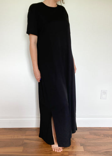 Black 90's Cotton Ginny Maxi Dress