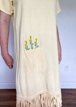 90's Butter Yellow Fringe Dress
