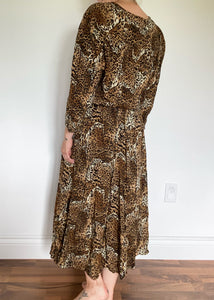 90's Leopard Print Maxi Dress