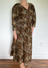 90's Leopard Print Maxi Dress