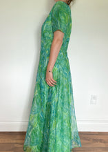 70's Handmade Green Maxi Dress