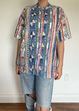 90's Abstract Collared Button Up Tee
