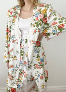 Cotton Floral Blazer Set