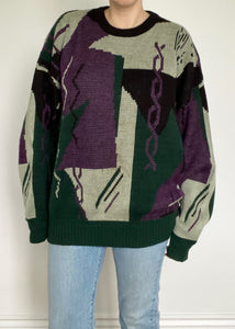 80's Moore's Knit Crew Neck Pullover Sweater