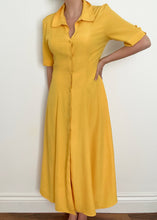 Yellow Button-Up Maxi Dress