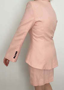 Pastel Pink Blazer and Pencil Skirt Set
