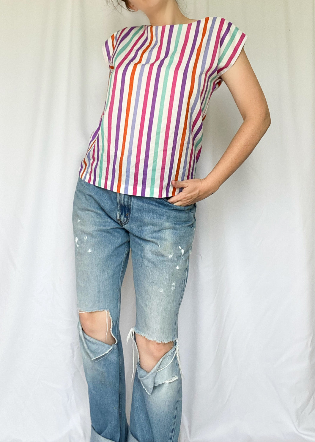 80's Striped Avon Tee