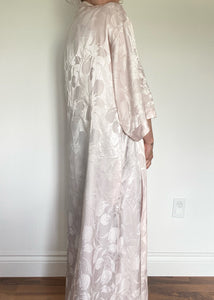 Pale Pink Floral Embossed Robe
