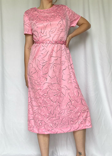80's Pink Belted Dress