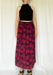 90's Pink Floral Skirt