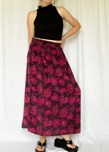 90's Pink Floral Skirt