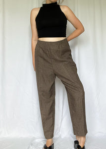80's Brown Tapered Trousers
