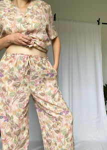 90's Pink Floral Pant Set