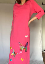 90's Vibrant Pink "Butterfly" Dress