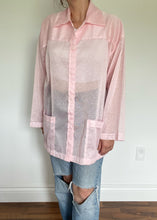 80's Pink Sheer Collared Cover Up