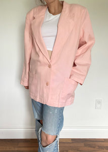 80's Linda Lundstrom Pink Denim Blazer