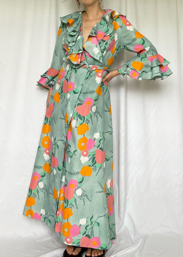 70's Floral Housedress