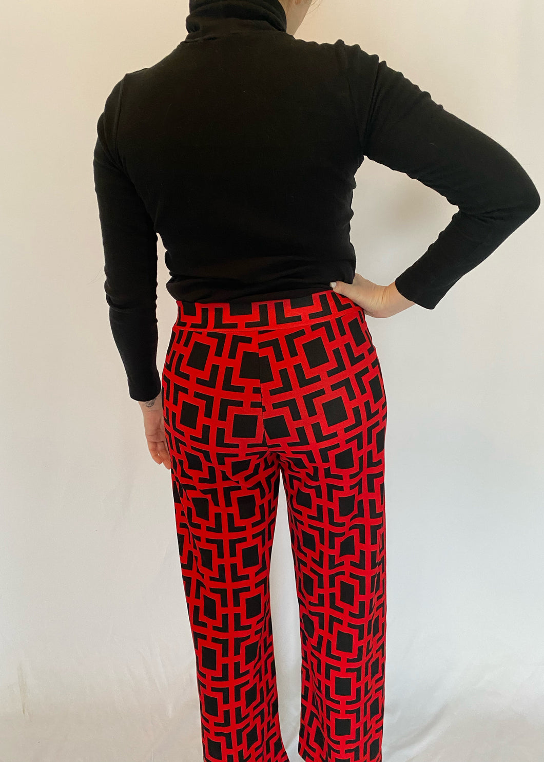 Black and Red 90's Flares