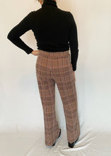 70's Brown Plaid Flares