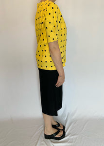 80's Yellow Polka Dot Dress